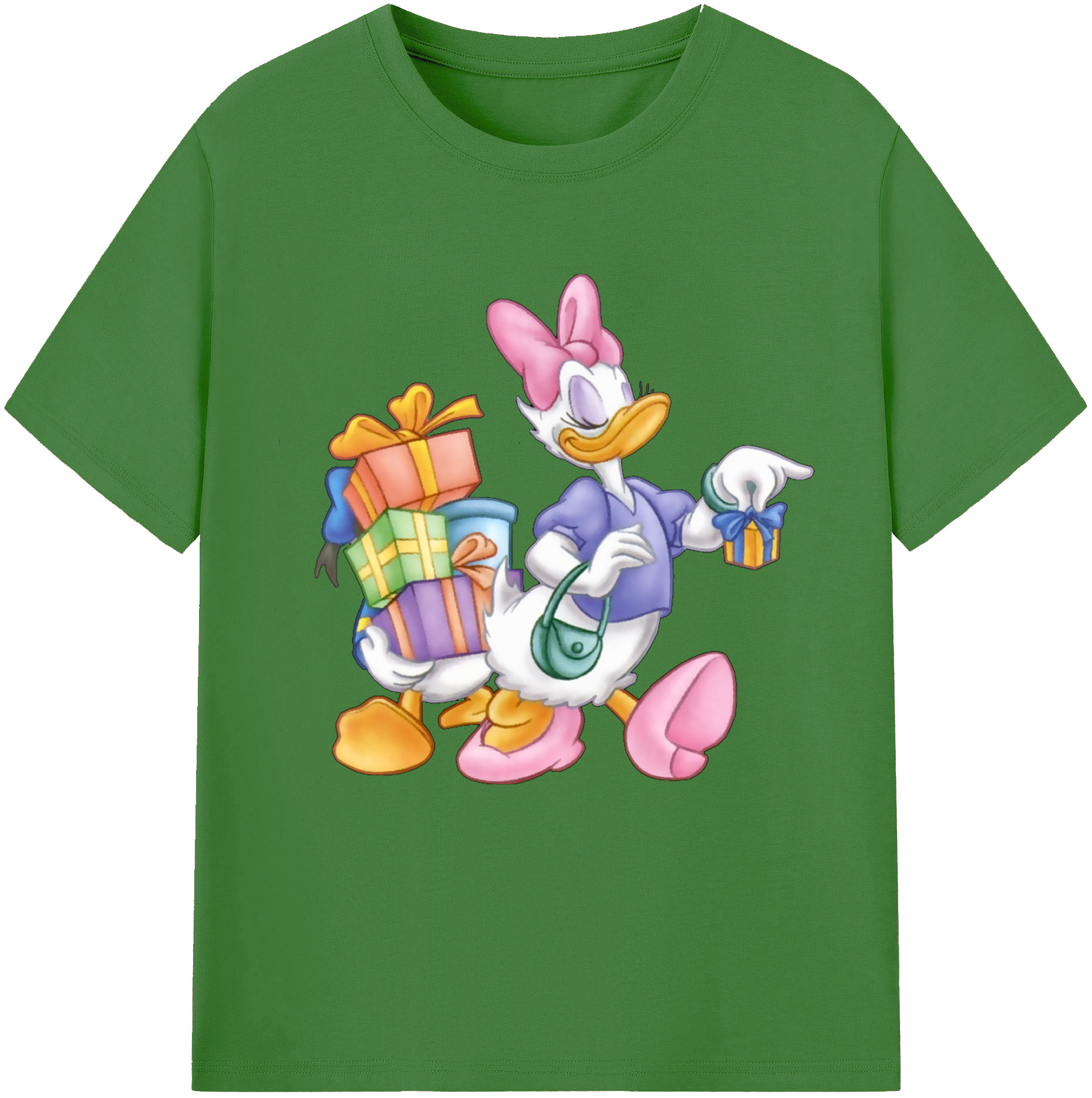 （画像用） ミッキーマウス Mickey Mouse レディースカジュアルプリントTシャツ（綿100％）